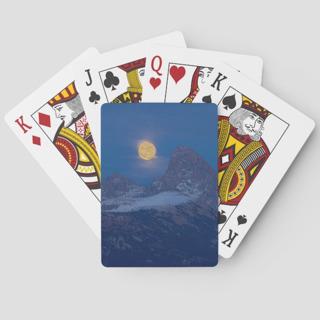 Baralho Lua Cheia Nascente | Grand Teton Driggs, Idaho (Verso)