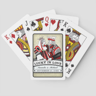 Baralho Lucky in Love Black Red & White Play Cards