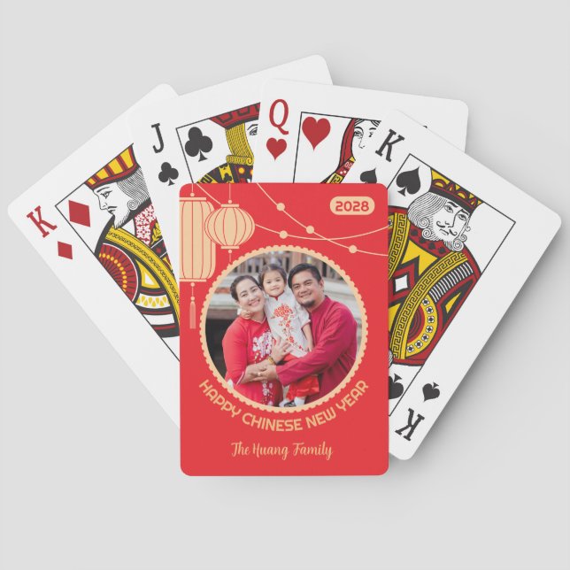 Baralho Lunar New Year Lantern Photo Poker Cards (Verso)