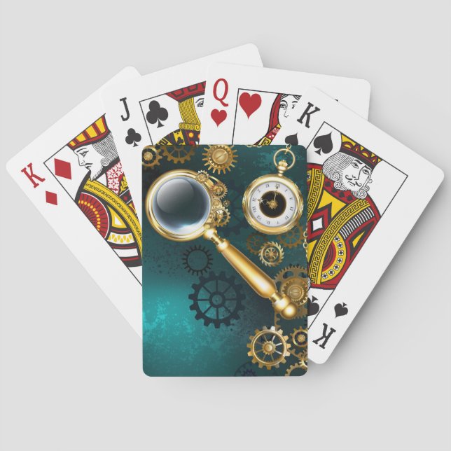 Baralho Lupa no estilo Steampunk (Verso)