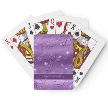 Luxo Chic Personalizado Padrão Brilho Roxo Prata