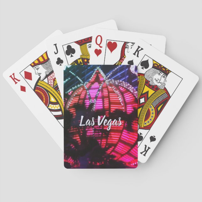 Baralho Luzes noturnas de Vegas Jogando Cartões (Verso)