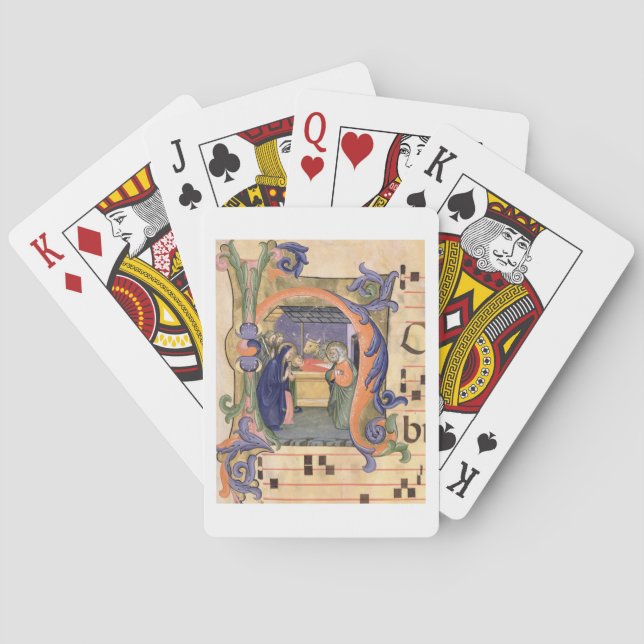 Baralho M. 571 f.6r Historiou o "H" inicial que representa (Verso)