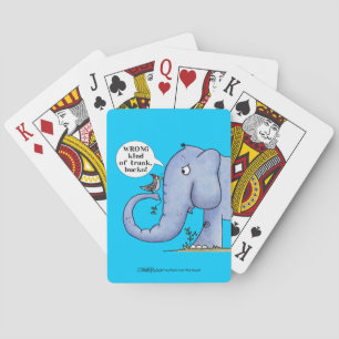 Baralho Má compreensão do elefante e do pica-pau