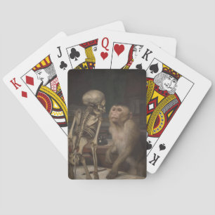 Baralho Macaco antes de esqueleto (por Gabriel von Max)