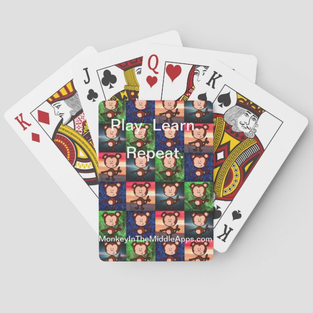 Baralho Macaco nos Aplicativos do Meio jogando cartas (Verso)