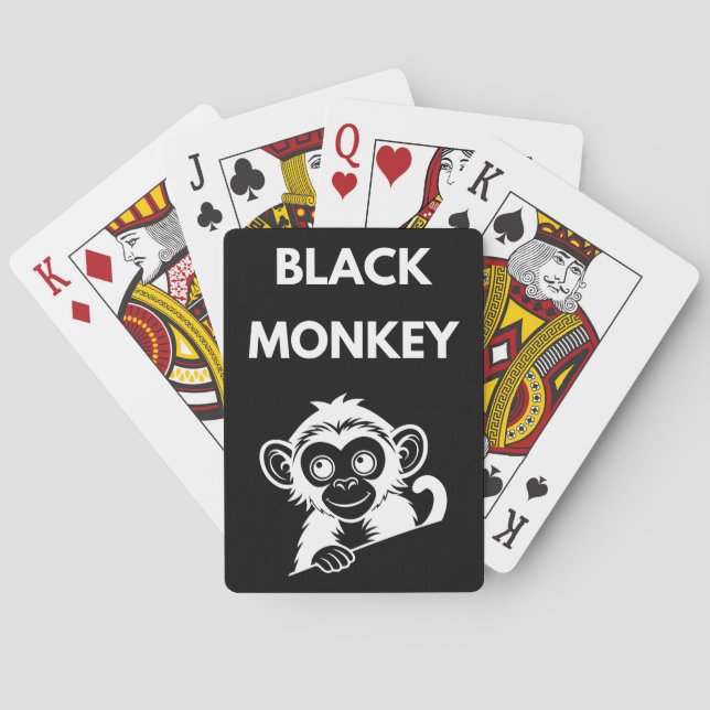 Baralho Macaco Preto Pequeno e Fofo (Verso)