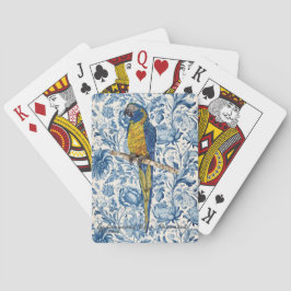 Baralho Macaw Pintado Colorido Pintado À Mão Ameaçado