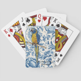 Baralho Macaw Pintado Colorido Pintado À Mão Ameaçado