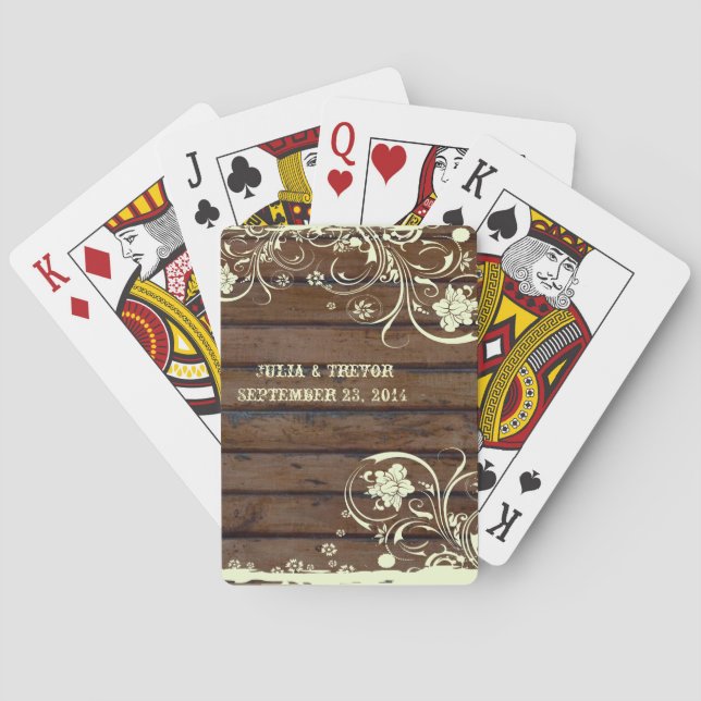 Baralho Madeira Escura Personalizada (Verso)