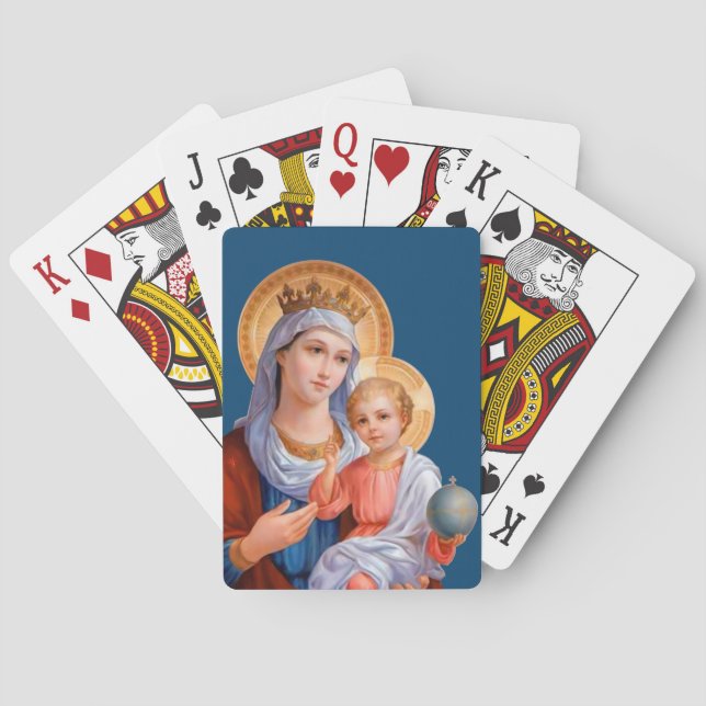 Baralho Madona e Menino (Verso)