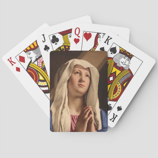 Baralho Madonna Praying (Virgem Maria) (Arte Cristã) (Verso)