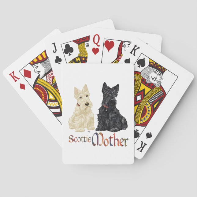 Baralho Mãe de Terriers Escoceses Trigo e Preto (Verso)