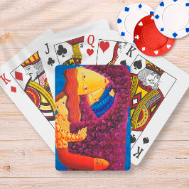 Baralho Mãe e Filhos pintando Arte Contemporânea da Famíli