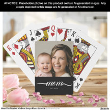 Mãe Estabeleceu Foto Personalizada com Letra Moder