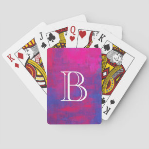 Baralho Magenta Personalizada e Abstrato Azul