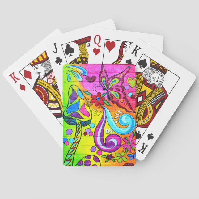 Baralho magia cogumelo-borboleta (Verso)