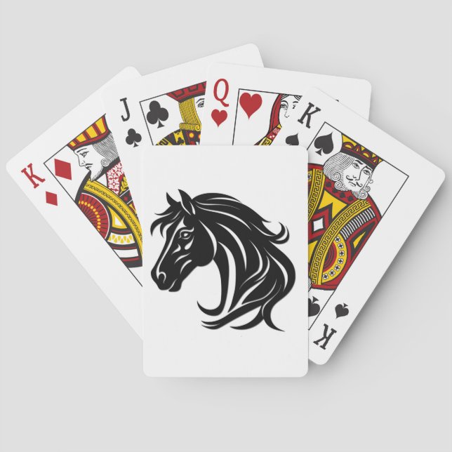 Baralho Magnificent Black Horse Head   (Verso)