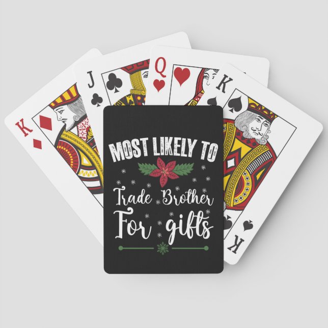 Baralho Mais Provável Para Trocar O Irmão Por Presentes De (Verso)