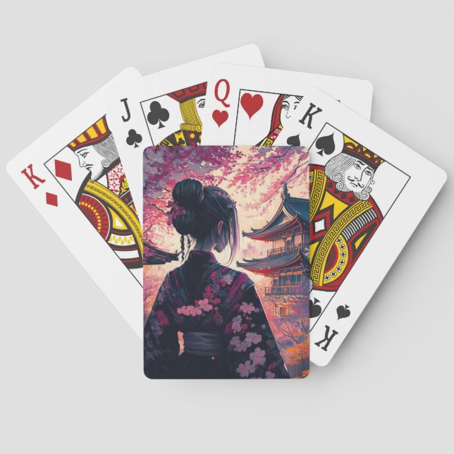 Baralho Maja Kirschblüten - Klassische Spielkarten (Verso)