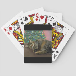 Baralho Mal-chefe feliz - Gatinho de Natal