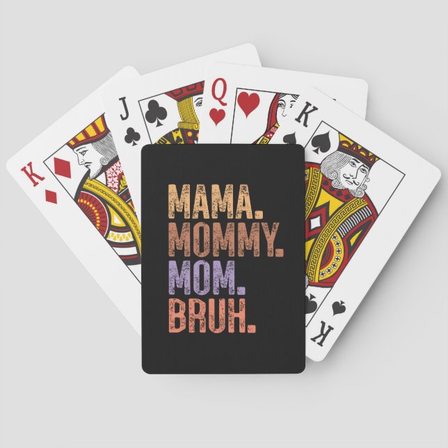 Baralho Mamãe. Mamães. Mãe. Bruh (Verso)