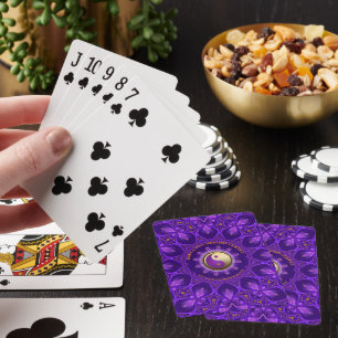 Baralho Mandala de Cura de Energia Rosa Dourado Roxo