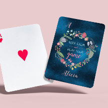 Mantenha-se calmo elegante feminino floral script 