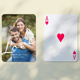Baralho Manutenção personalizada do noivado do casal moder