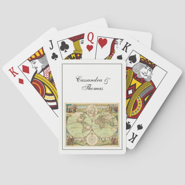 Baralho Mapa Antigo do Mundo #4 (Verso)