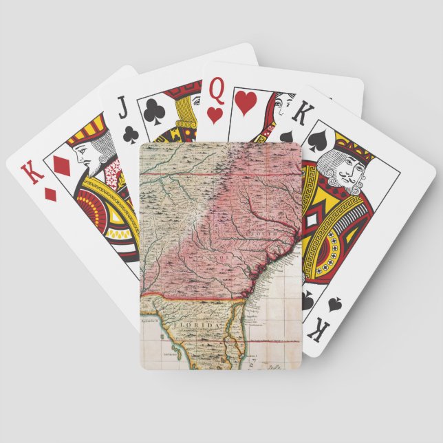 BARALHO MAPA DA AMÉRICA COLONIAL, 1733 (Verso)