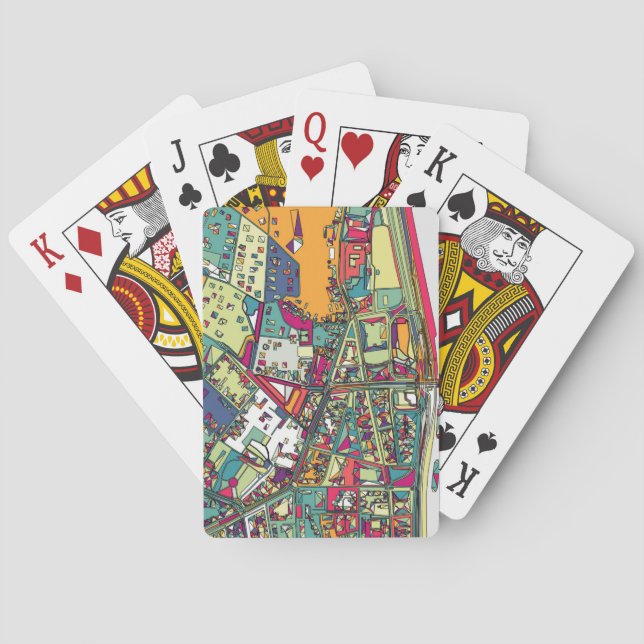 Baralho Mapa da cidade de Budapest, Hungria | (Verso)