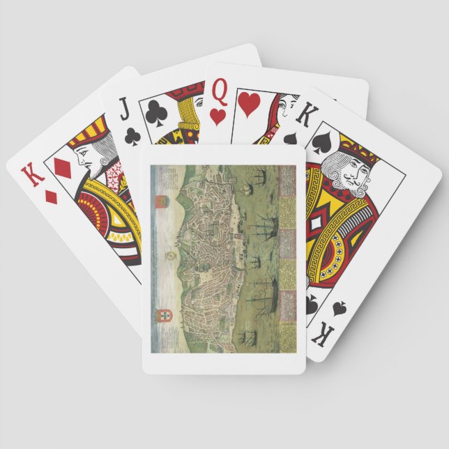 Baralho Mapa de Lisboa, de Civitates Orbis Terrarum, por (Verso)