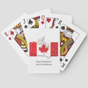 Baralho MAPA DE PAVILHÃO DO CANADÁ Patriótico Personalizad