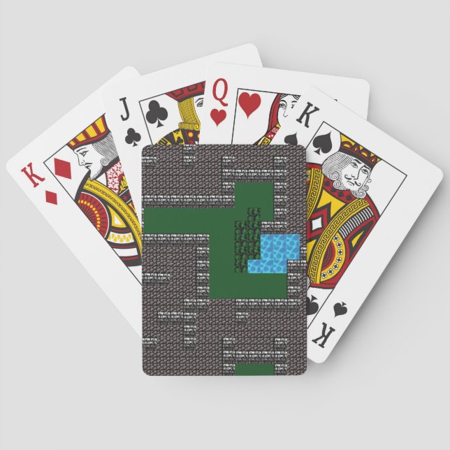 Baralho Mapa do Dungeon da aventura da fantasia (Verso)