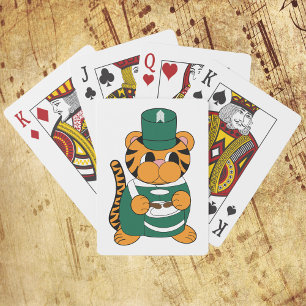 Baralho Marching Banda Tigre Drummer Verde e Branco