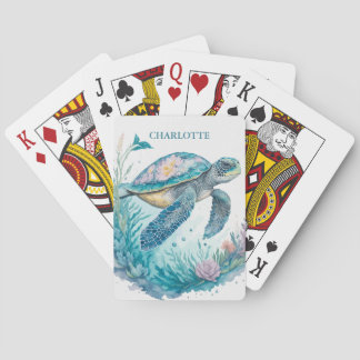 Baralho Marinha de Tartaruga Marítima Personalizada