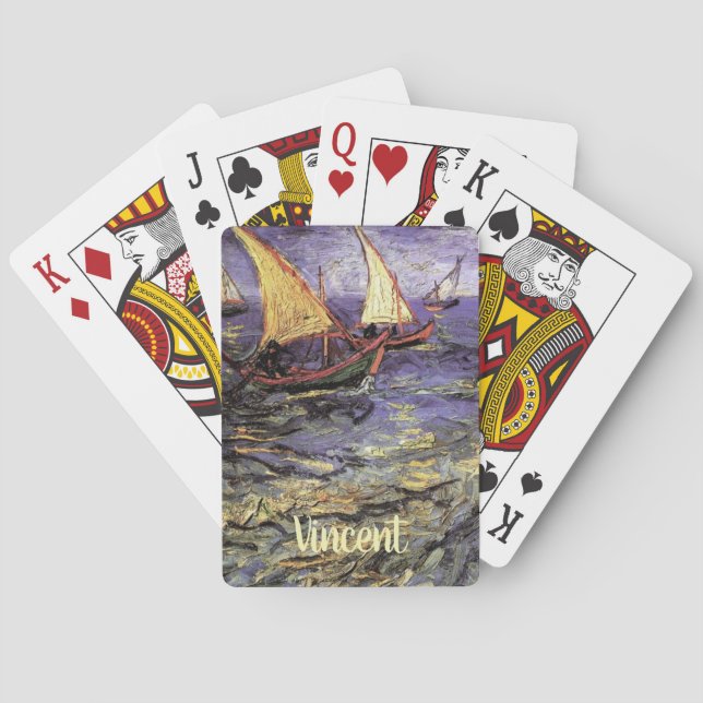 Baralho Marinha em Saintes Maries por Vincent van Gogh (Verso)