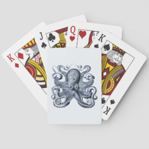 Baralho Marinho Blue Octopus ilustrado por Ernst Haeckel