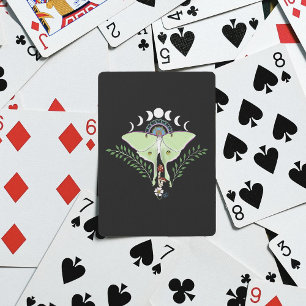 Baralho Mariposa Lunar Etérea Verde Mística Celestial