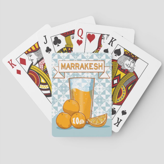 Baralho MARRAKESH Orange Juice Retro Poster (Verso)