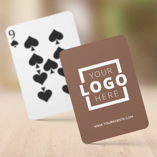 Baralho Marrom da marca do Promocional de logotipo comerci
