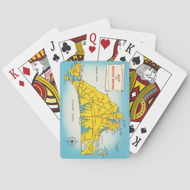 Baralho Martha's Vineyard Map Playing Cards (Verso)