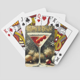 Baralho Martini de Natal de Cranberry Triplo Retro 50