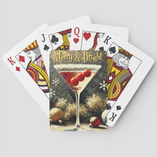 Baralho Martini de Natal de Cranberry Triplo Retro 50 (Verso)