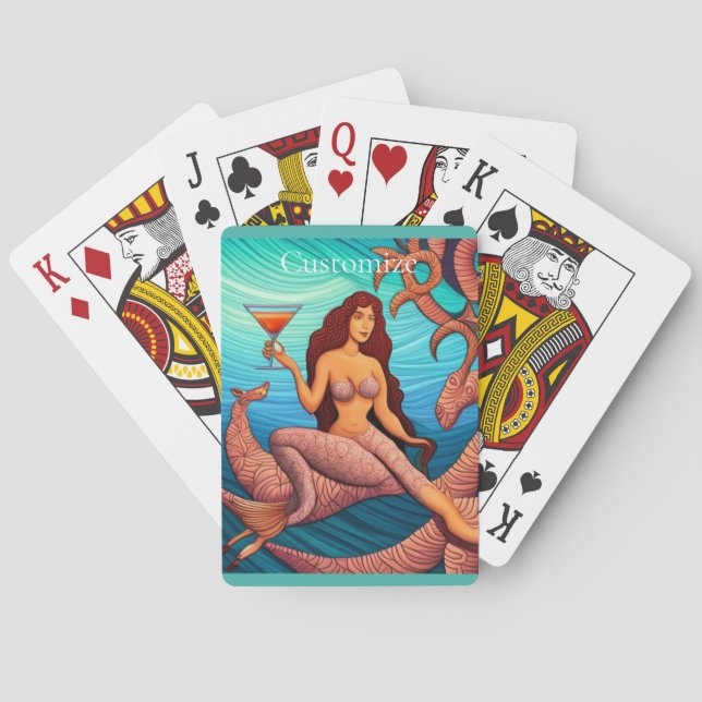 Baralho Martini Mermaid Thunder_Cove de cabelos longos (Verso)