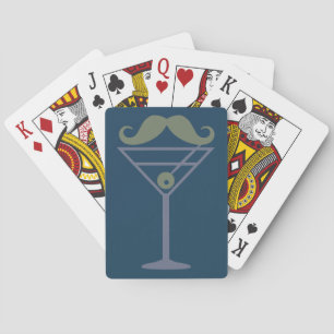 Baralho Martini Mustache joga cartas personalizadas