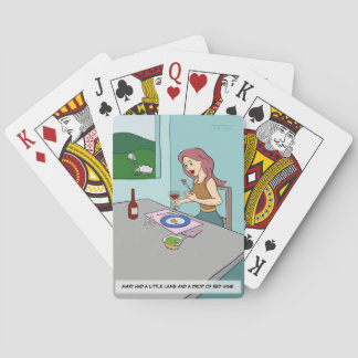 Baralho Mary tinha um pequeno cartaz brincando