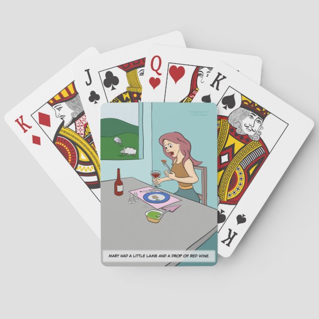Baralho Mary tinha um pequeno cartaz brincando (Verso)