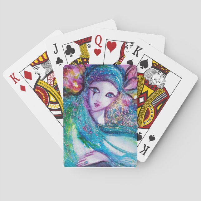 Baralho MÁSCARA EM AZUL/Bola Masquearde Veneza (Verso)